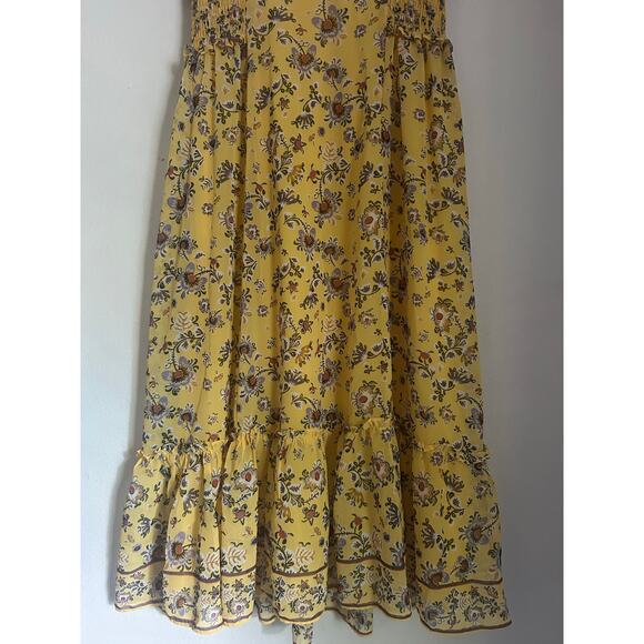Max Studio NWT SZ M Yellow Floral Dress - Picture 5 of 9